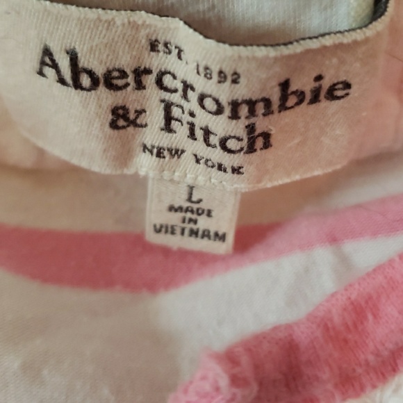 Abercrombie & Fitch L Pink/white top - Picture 2 of 4
